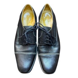 Sandro Moscoloni Shoes Mens Size 10.5 Black Leather Cap Toe Derby Dress